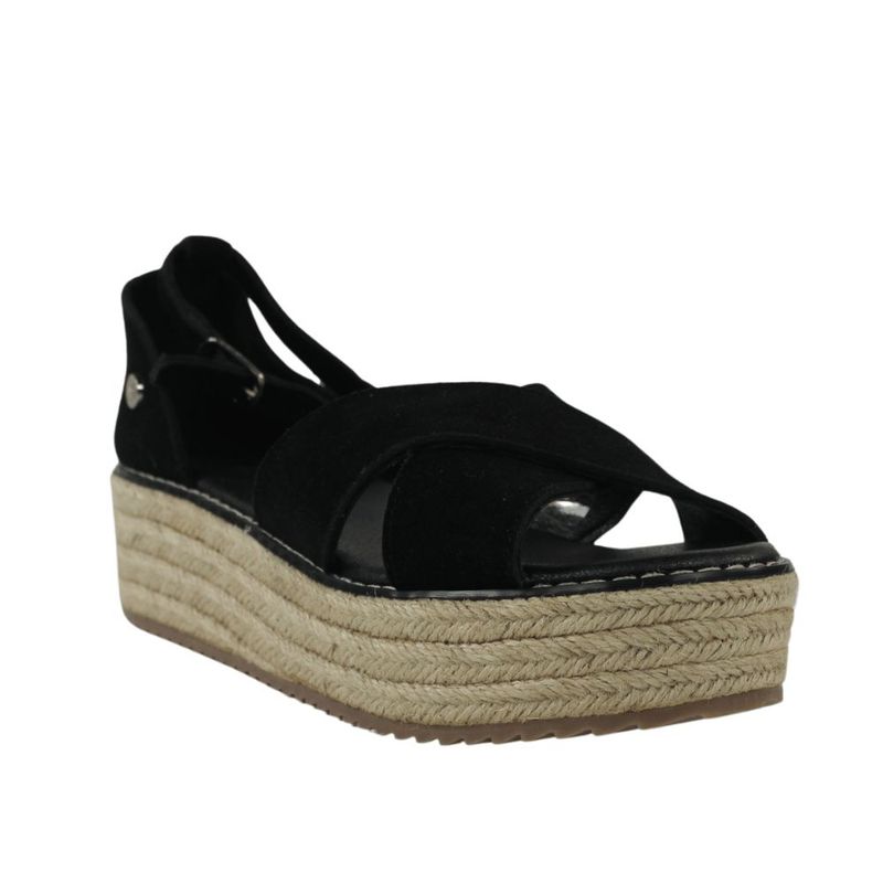 Xti sandalias de piel con cuña de esparto.25vcs25-ap