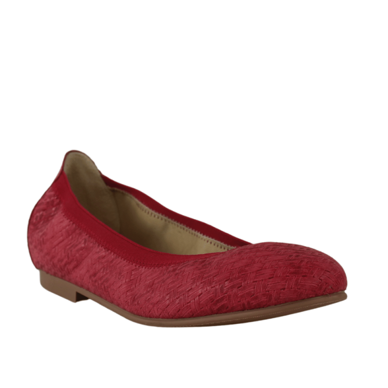 Manoletinas rojas de piel blandas .3100