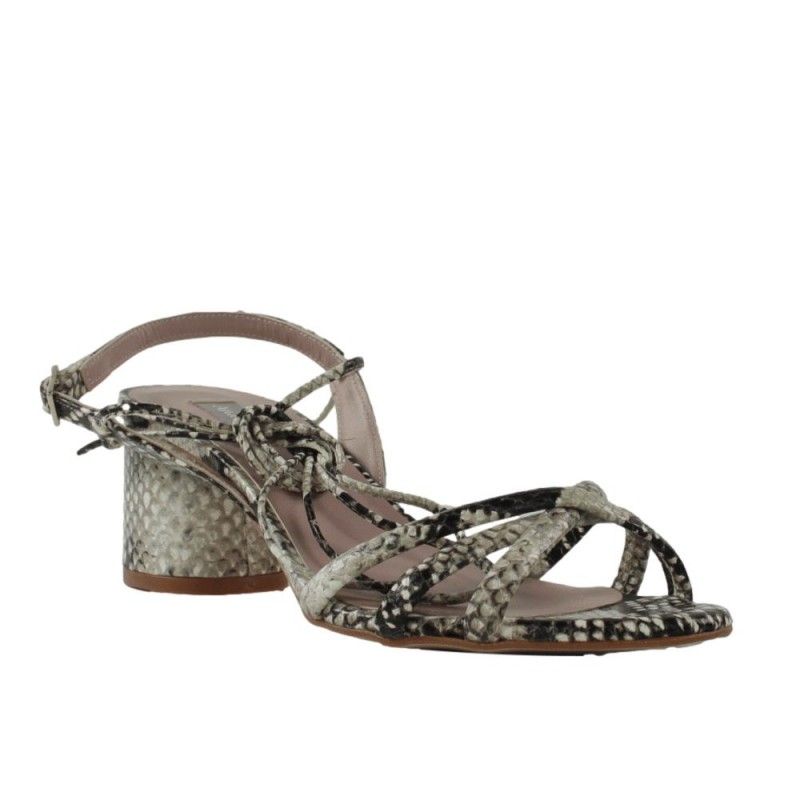 Ana Polo sandalias de piel estampada serpiente.bruna