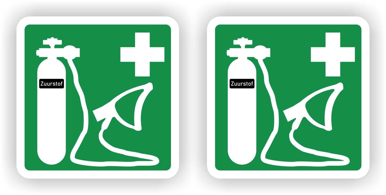 Zuurstoffles hier aanwezig