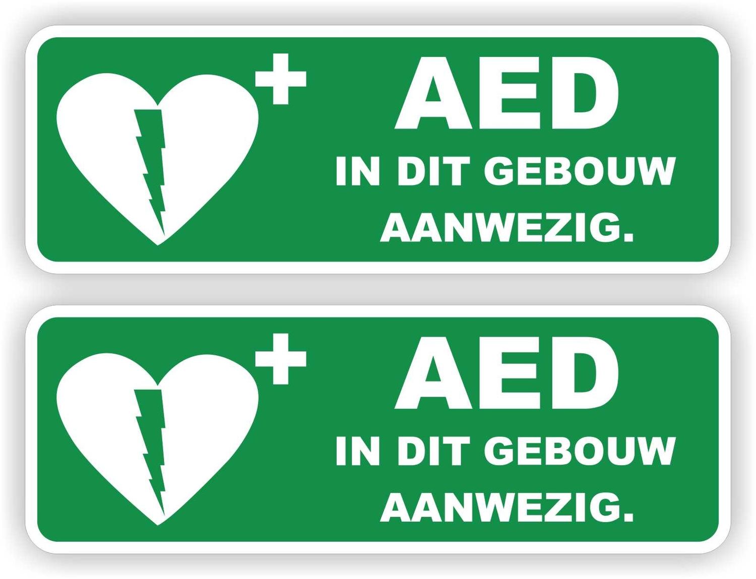 AED in dit Gebouw aanwezig sticker set