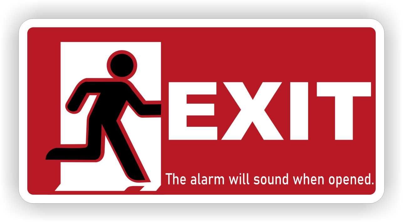 Exit EXIT fire door  sticker