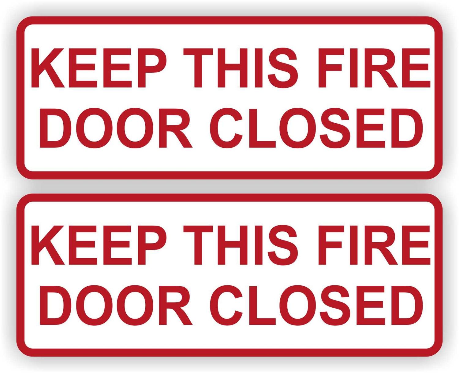 Keep fire door closed sticker set 2 stuks
