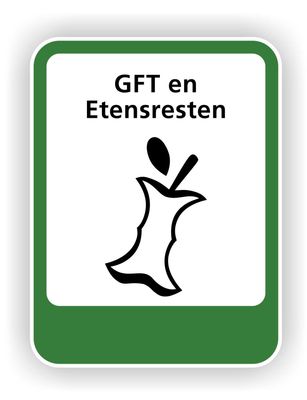 Recycling sticker Restafval