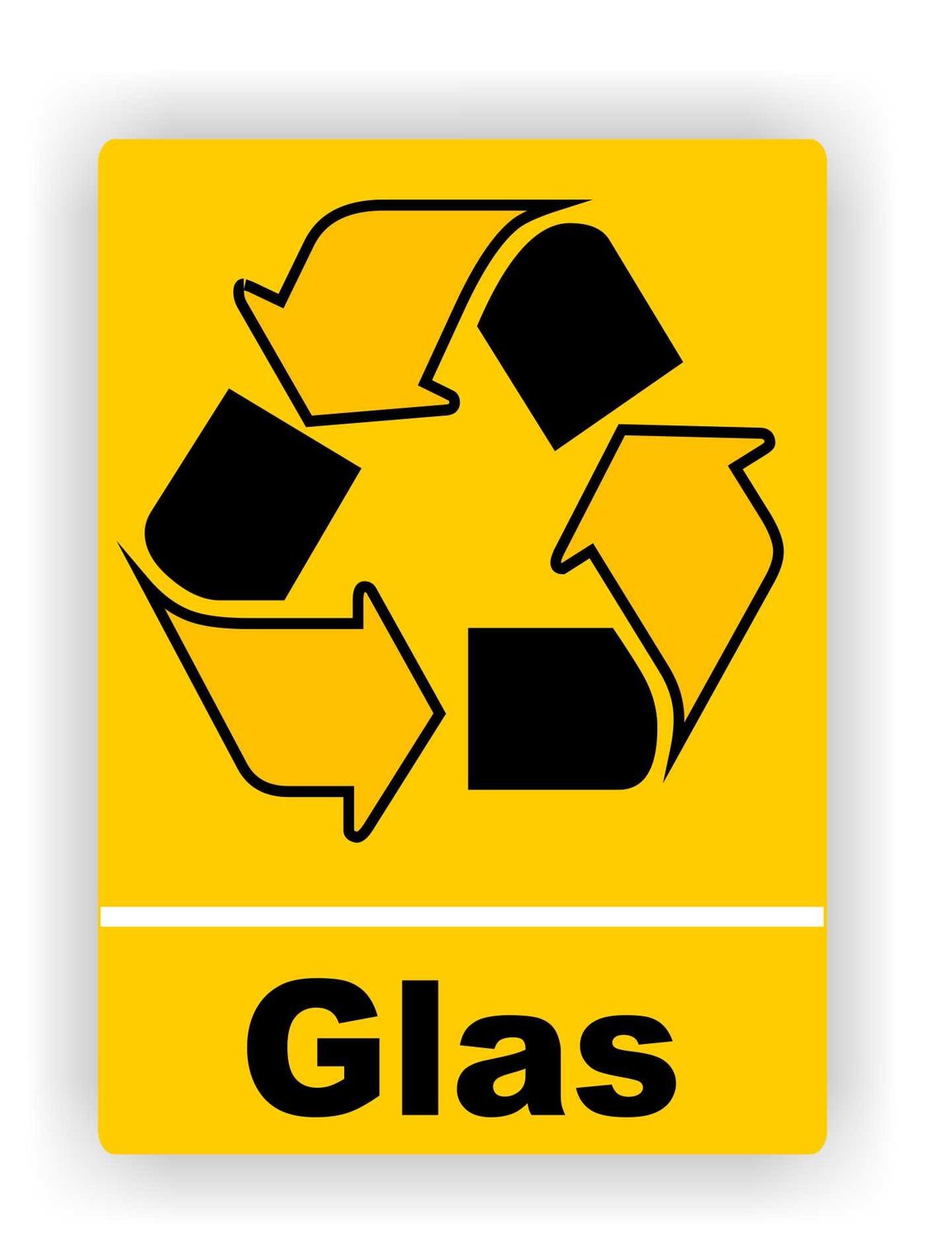 Glas recycling sticker