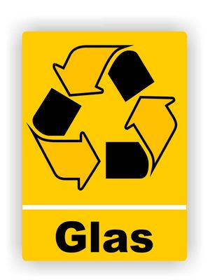 Glas recycling sticker