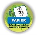Papier recycling sticker Ø20 cm