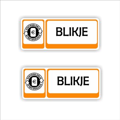 Statiegeld Blikje inleveren set 2 stickers L
