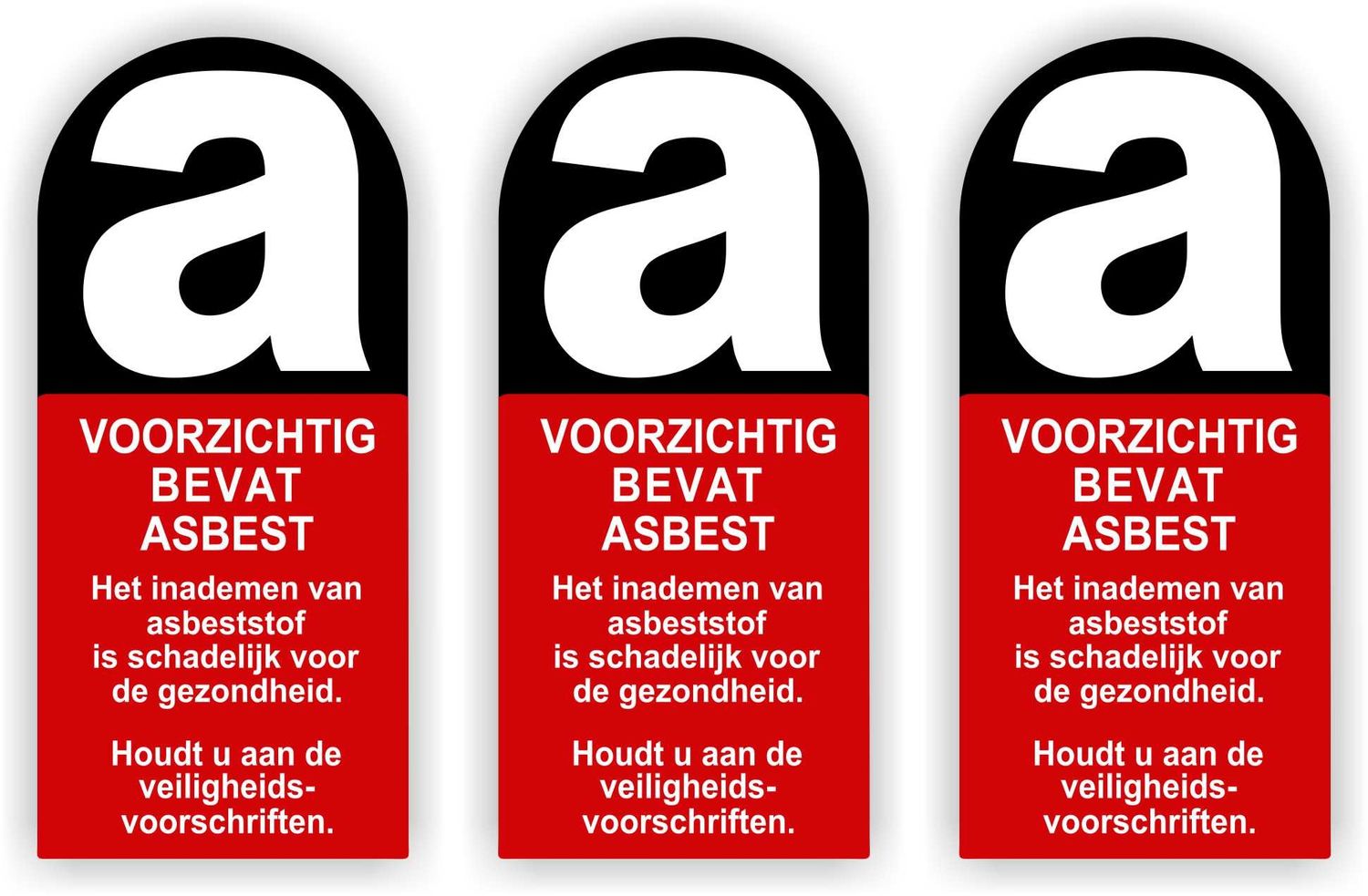 Waarschuw effectief en werk veilig met onze Asbest Waarschuwing Stickers