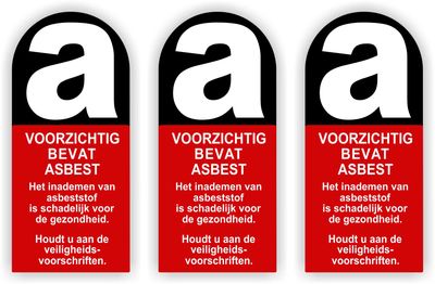 Waarschuw effectief en werk veilig met onze Asbest Waarschuwing Stickers