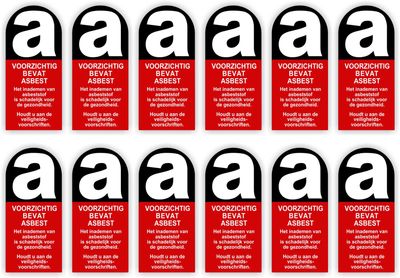 Waarschuw effectief en werk veilig met onze Asbest Waarschuwing Stickers