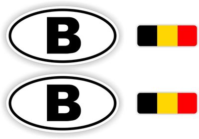Toon je Belgische trots: B, Belgische Auto Sticker