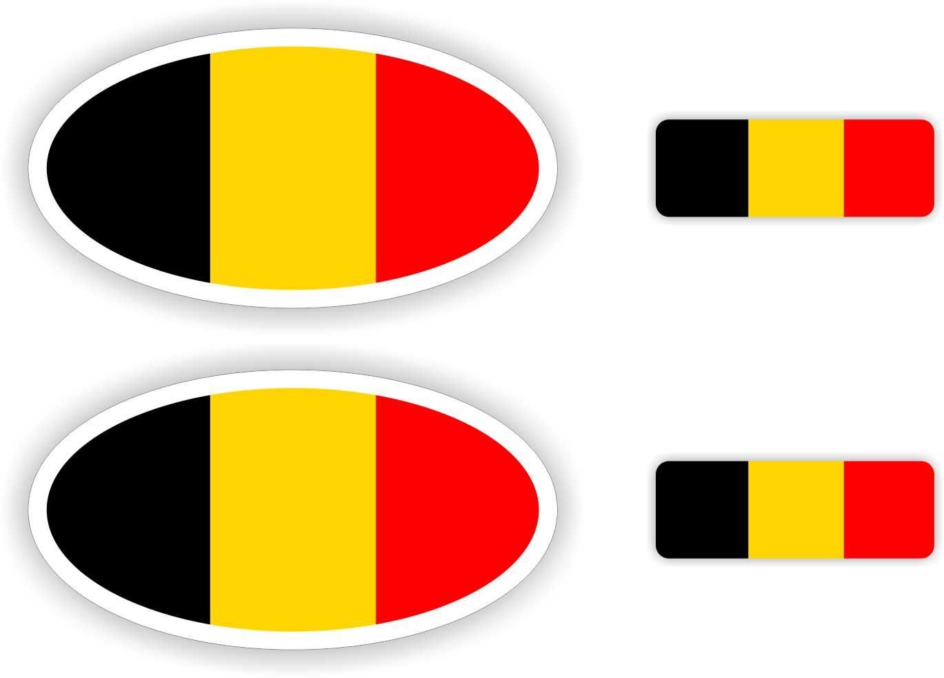 Belgische Vlaggen Auto Sticker Set