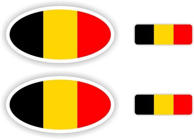 Belgische Vlaggen Auto Sticker Set