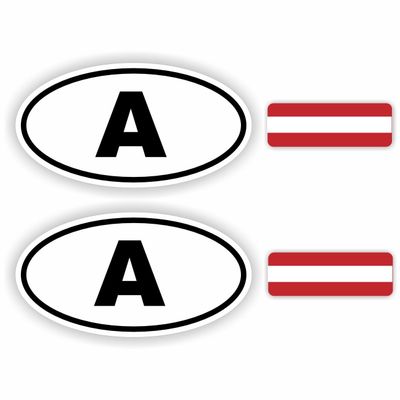 Oostenrijkse auto landen sticker set! Perfect om jouw connectie met Oostenrijk te tonen.