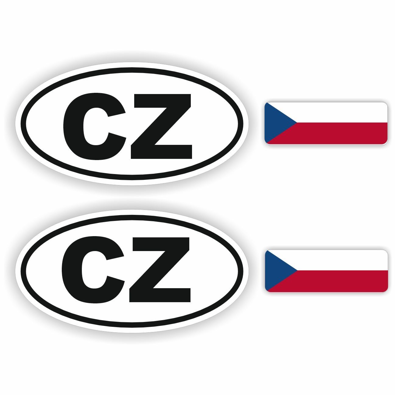 CZ, Tsjechië auto sticker