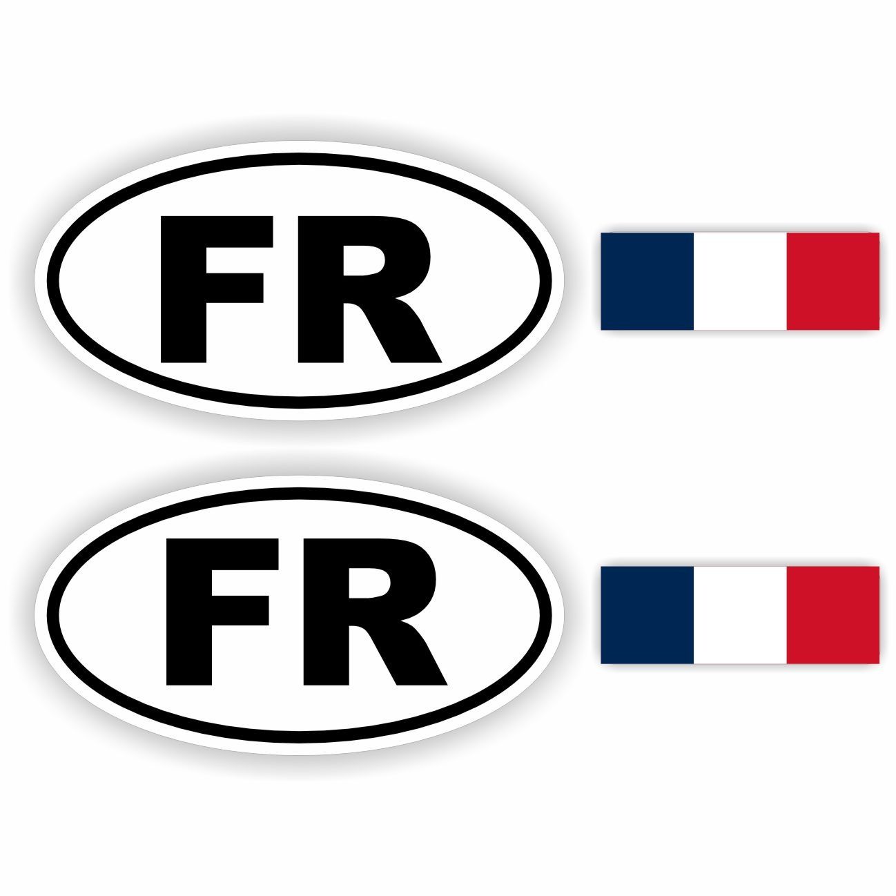 FR, Frankrijk Auto Sticker Set