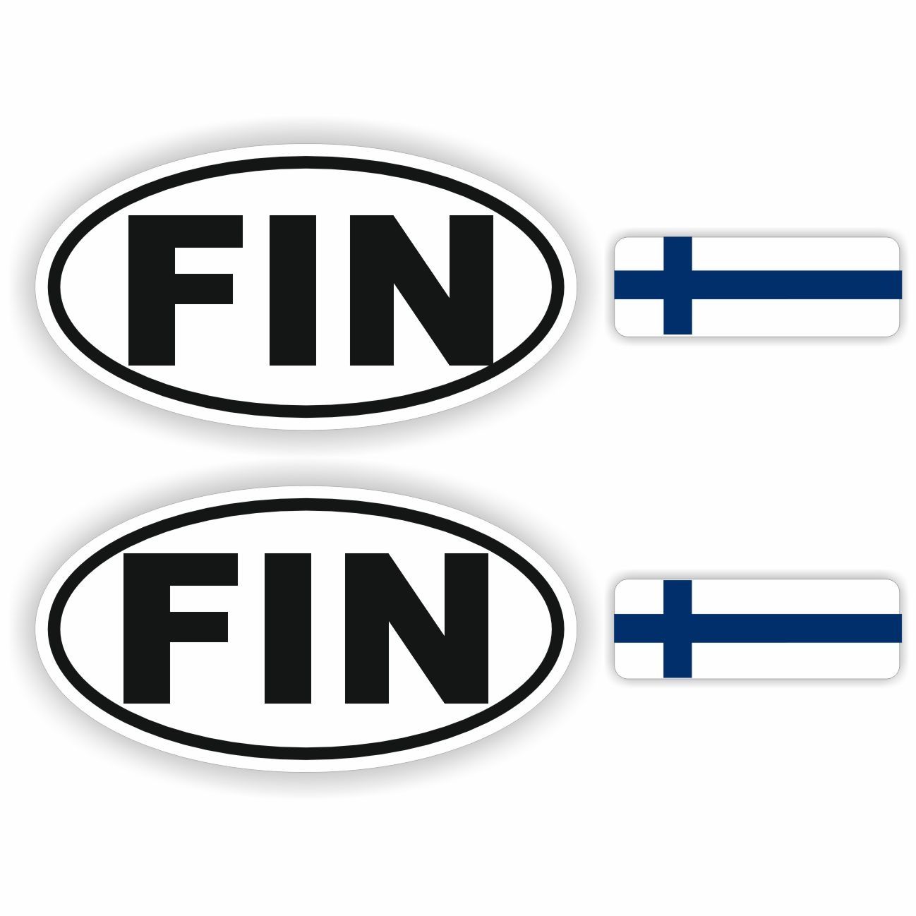 FIN, Finland auto sticker set