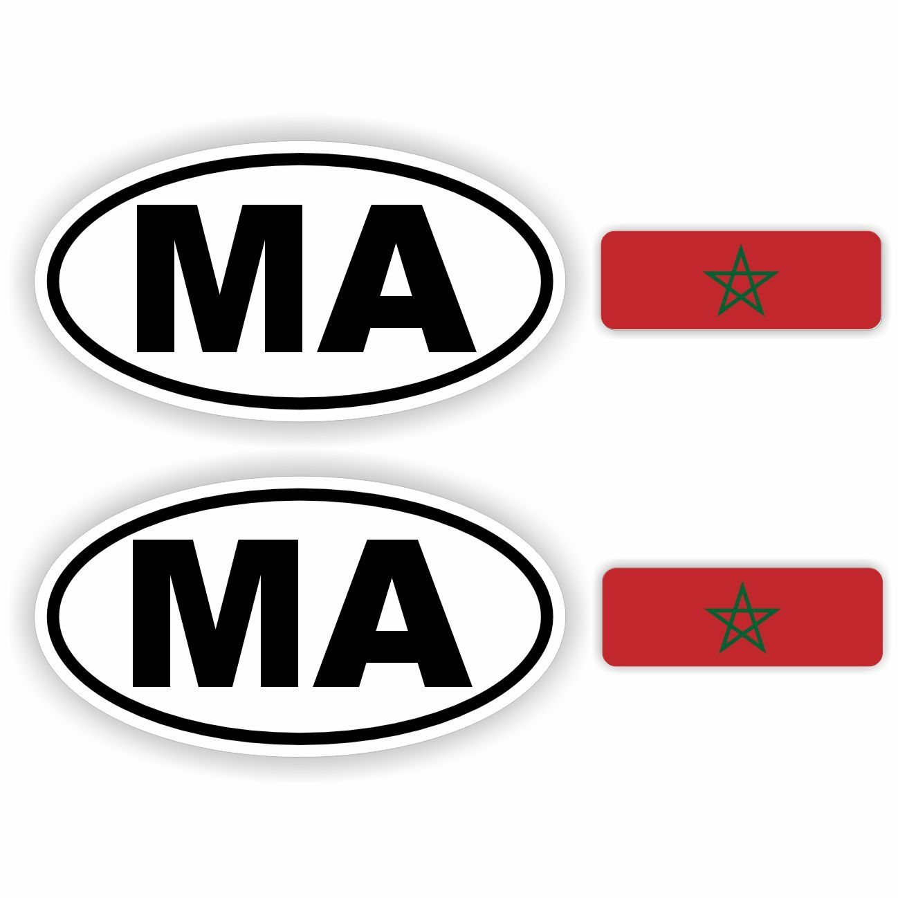 MA, Marokko auto sticker set