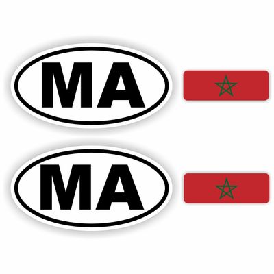 MA, Marokko auto sticker set