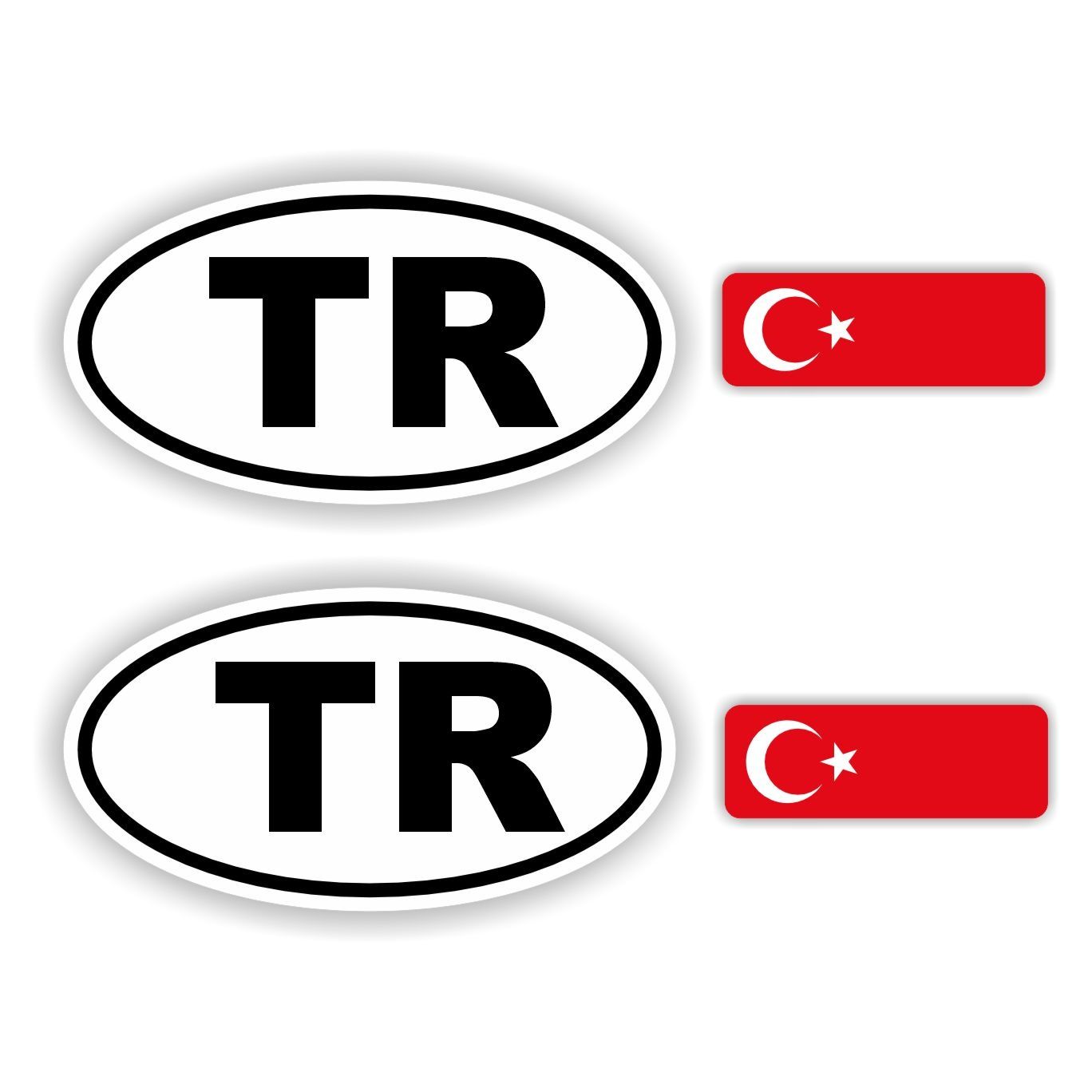 TR, Turkije auto sticker set