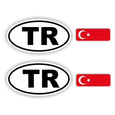 TR, Turkije auto sticker set