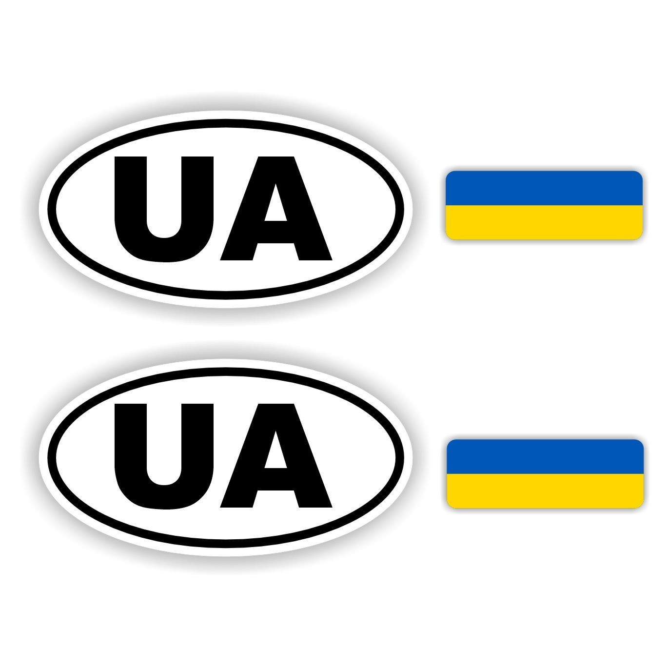 UA, Oekraïne auto sticker set