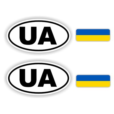 UA, Oekraïne auto sticker set