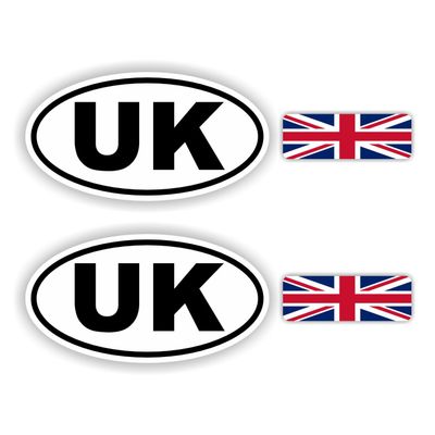 UK, Verenigd Koninkrijk auto sticker set
