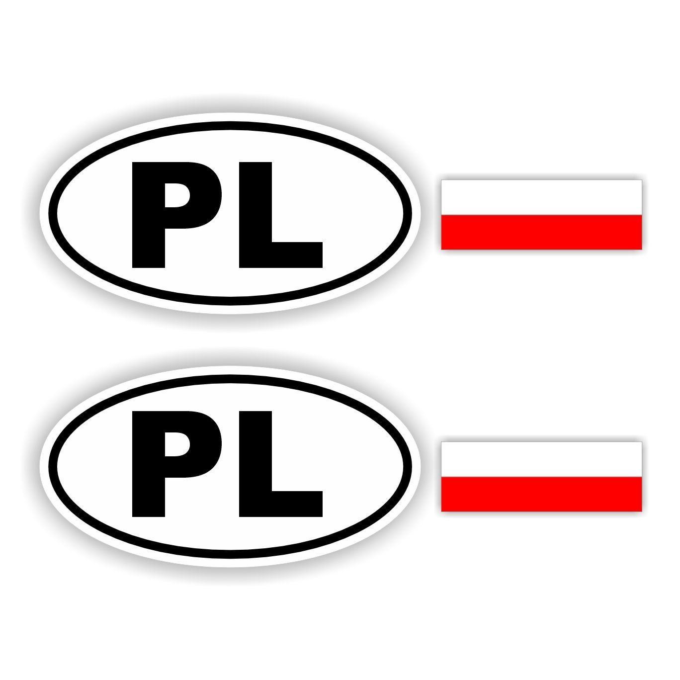 PL, Polen auto sticker set