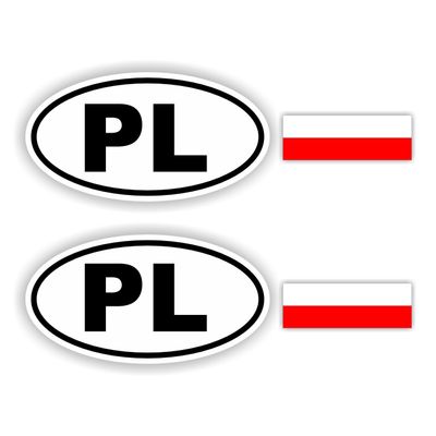 PL, Polen auto sticker set