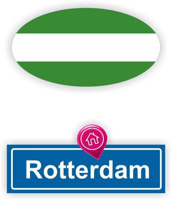 Rotterdam steden vlag stickers.