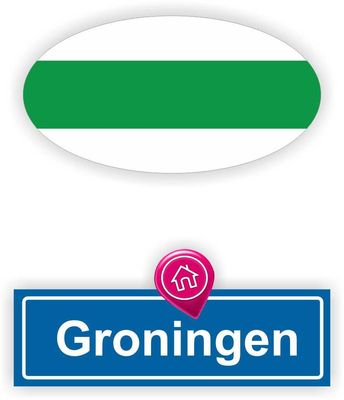 Groningen Auto Sticker Set (2 Stuks)