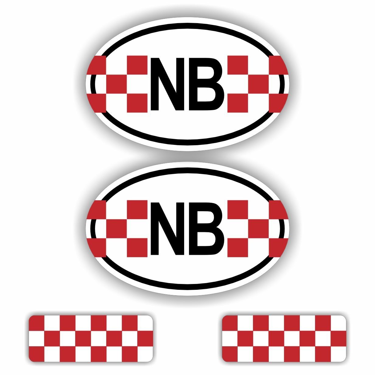 NB, Noord-Brabant auto sticker set