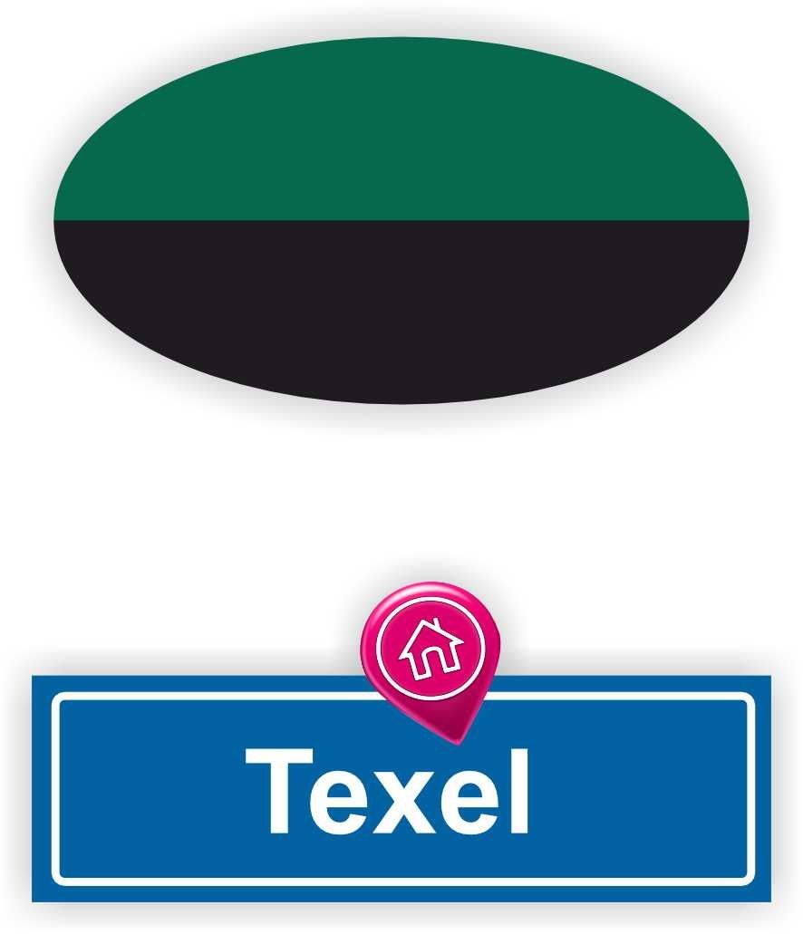 Texel eiland vlaggen stickers