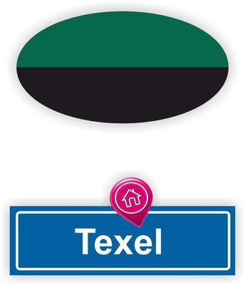 Texel eiland vlaggen stickers