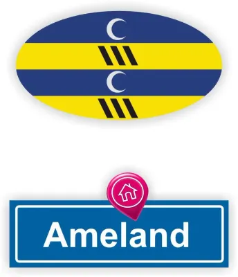 Ameland auto stickers set.
