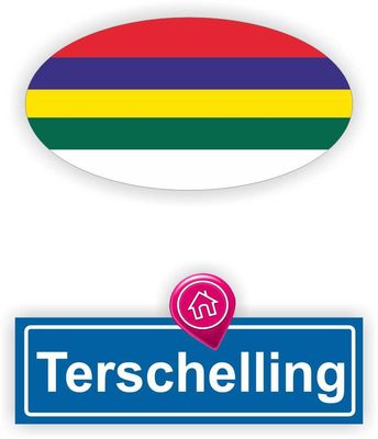 Terschelling auto vlag stickers