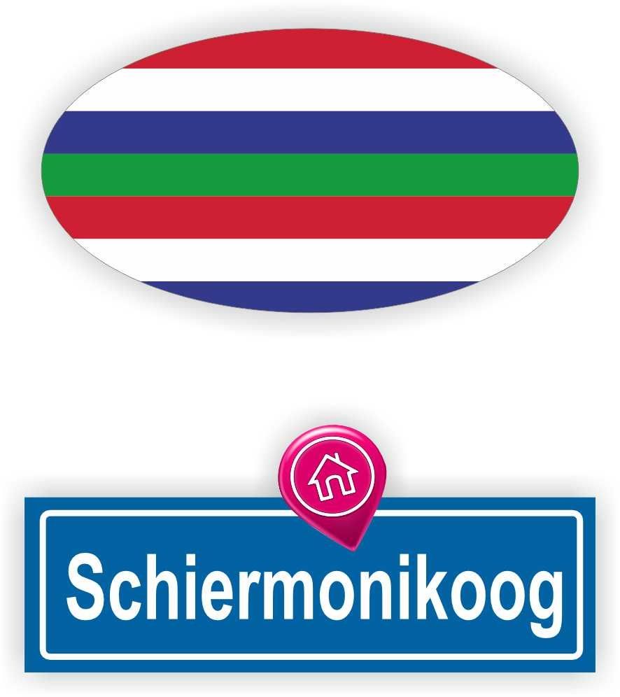 Schiermonnikoog vlag auto stickers.