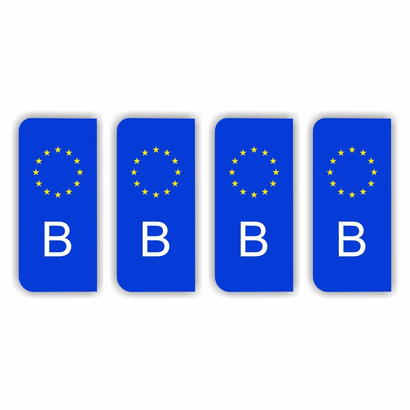 B, België Kenteken bord sticker