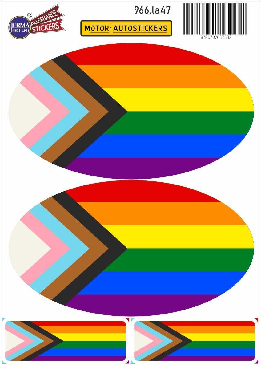 Regenboogvlag lgbt Q+ stickers