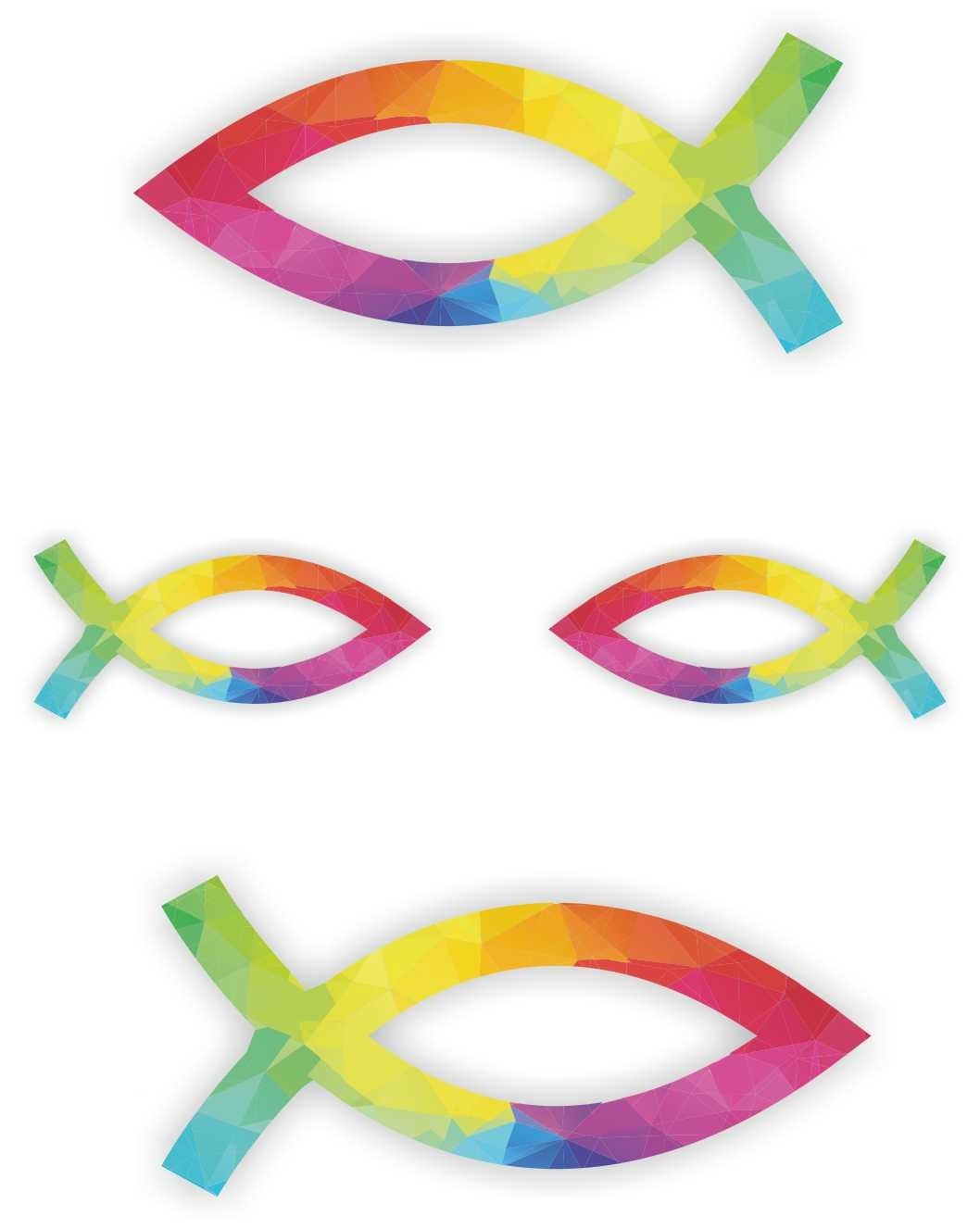 Icterus vissen symbool sticker set