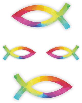 Icterus vissen symbool sticker set