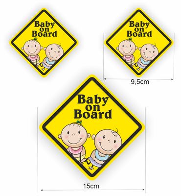 Baby on Board auto stickers set 3 stuks