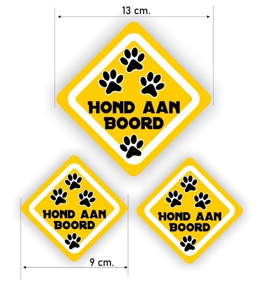 Hond aan Boort sticker set