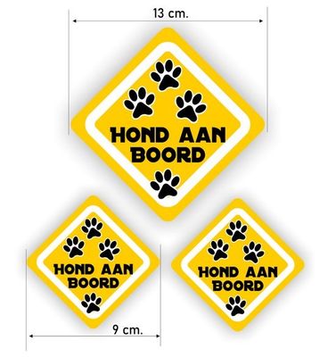 Hond aan Boort sticker set