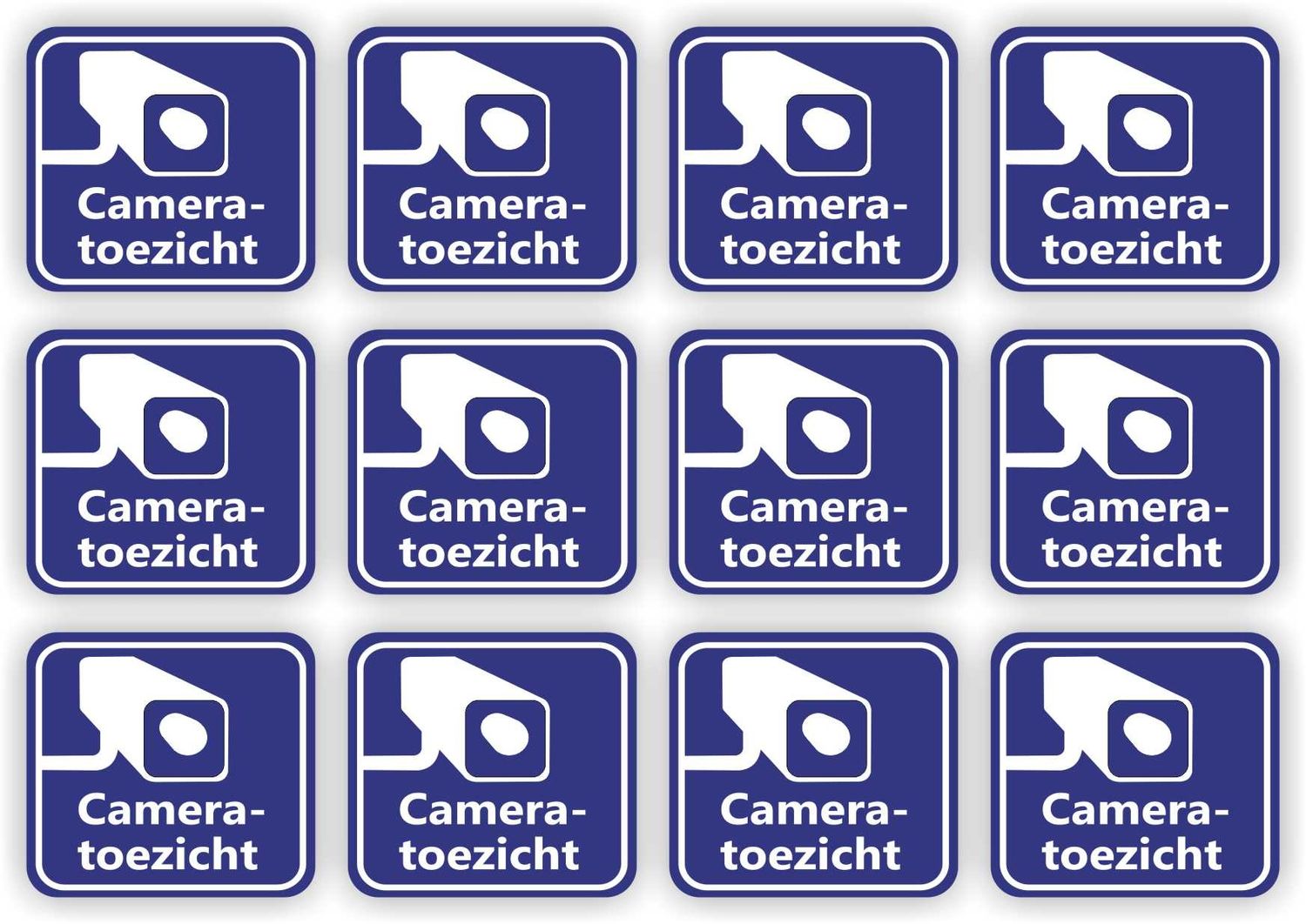 Camera toezicht sticker set 