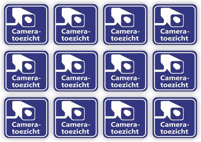 Camera toezicht sticker set 