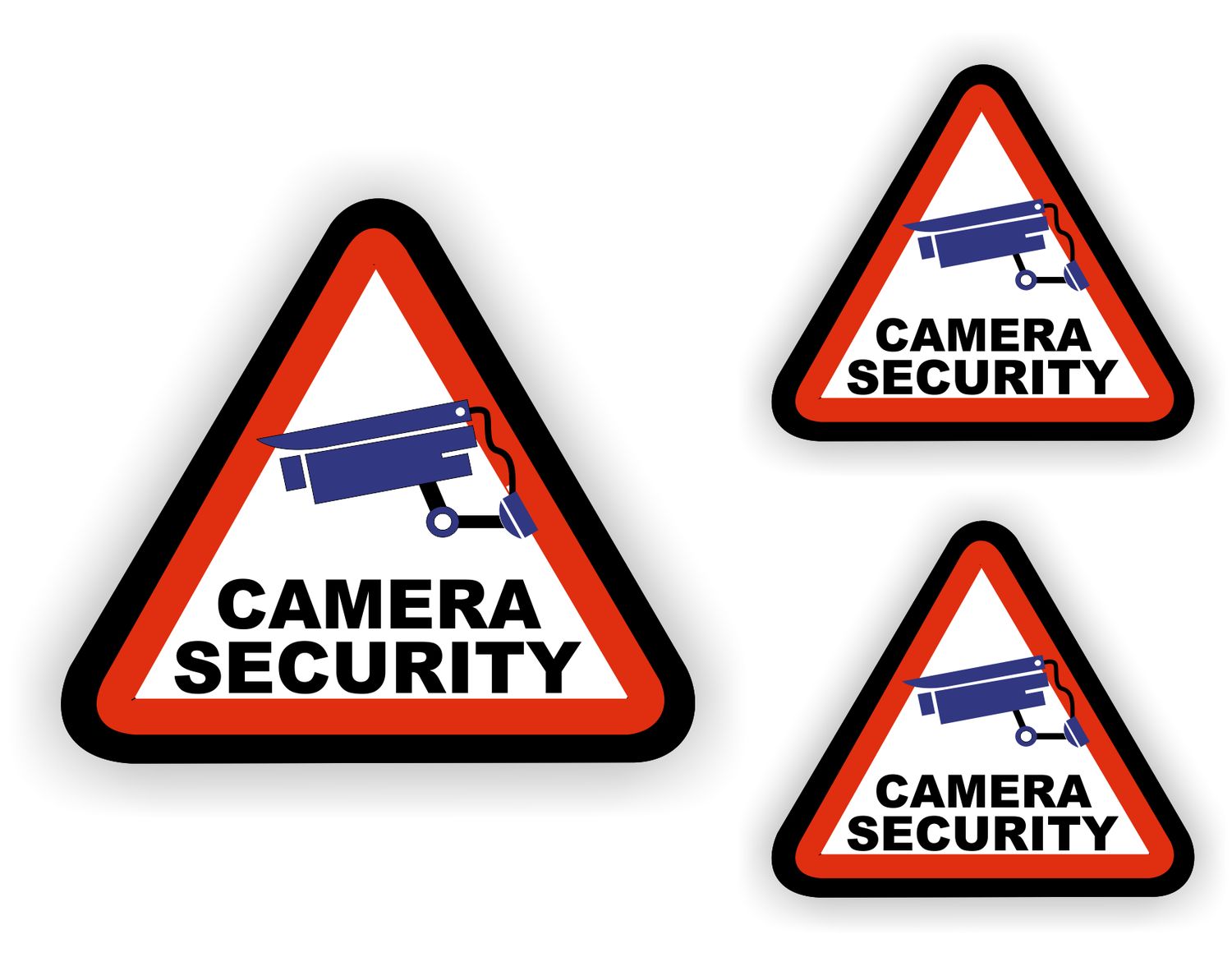 Camera Security sticker set 3 stuks
