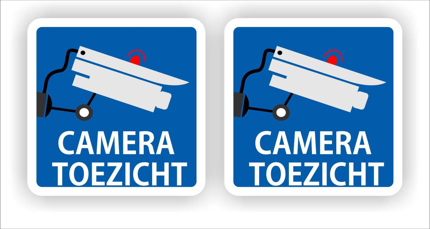 Cameratoezicht stickers